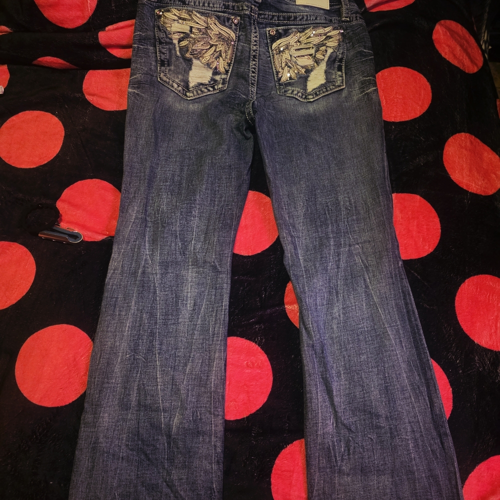 Miss Me Meduim Blue Boot Cut Jeans 32x32